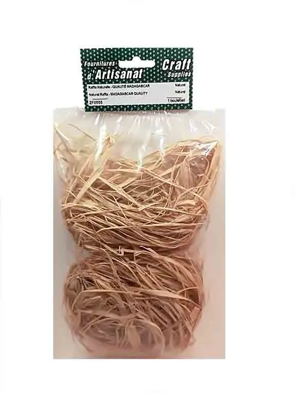 Paquet 1 balle de raffia naturel