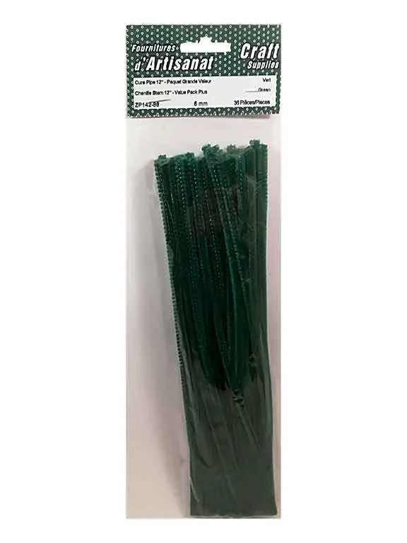 Paquet de cure pipes (12po.) vert forêt/foncé