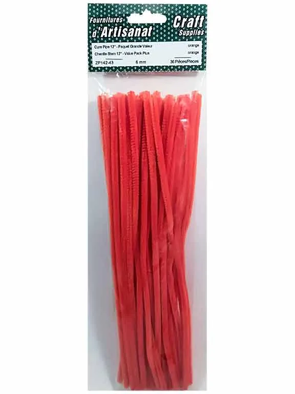 Paquet de cure pipes (12po.) oranges