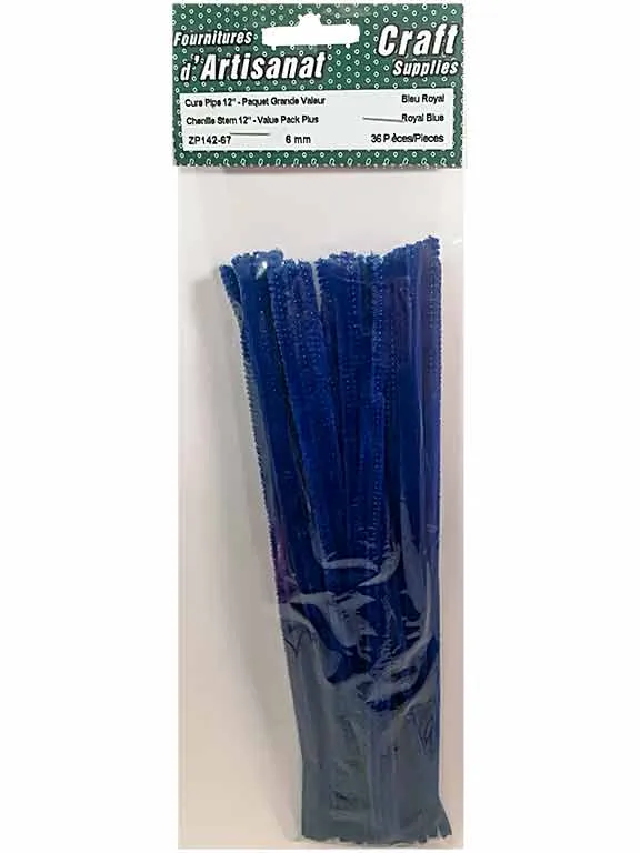 Paquet de cure pipes (12po.) bleus