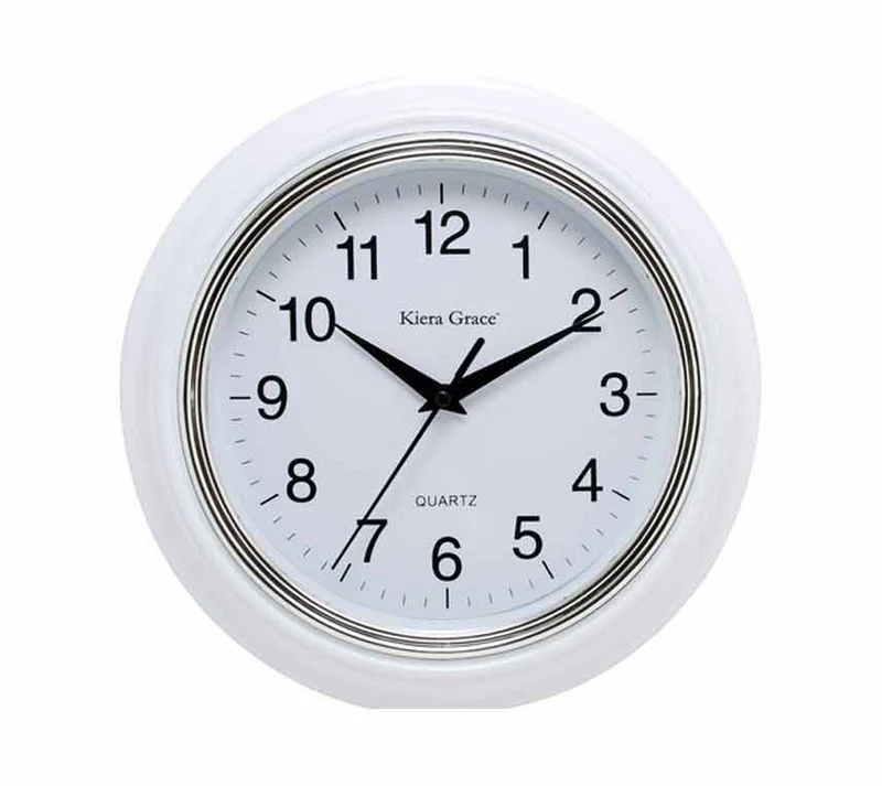 Horloge murale blanche
