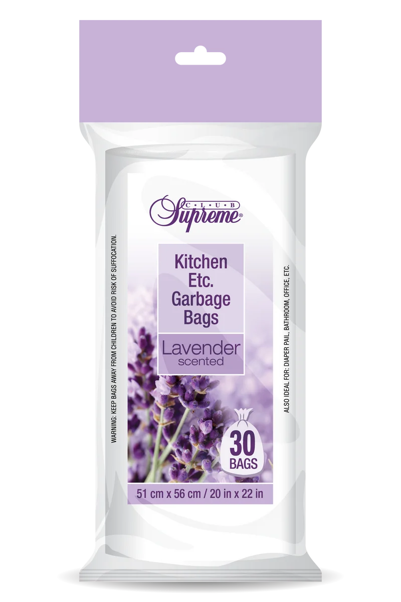 Sacs de poubelles parfum lavande pk30