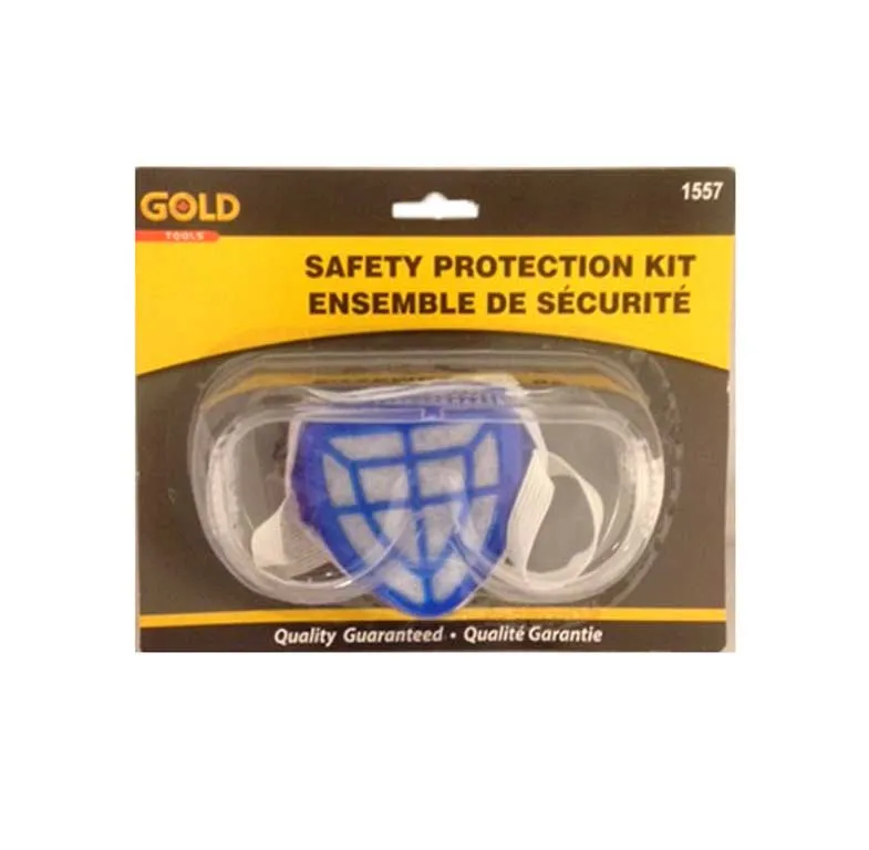 Gold ensemble de protection masque et lunettes