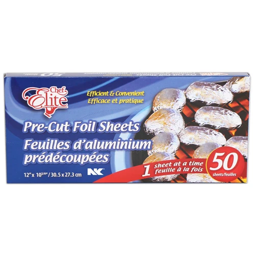 Chef Elite feuilles d'aluminium prédécoupées pk50