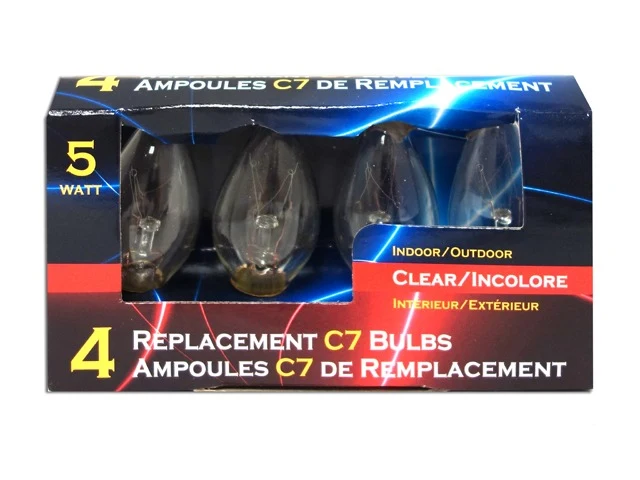 Ampoules C7 pk4 (transparent)