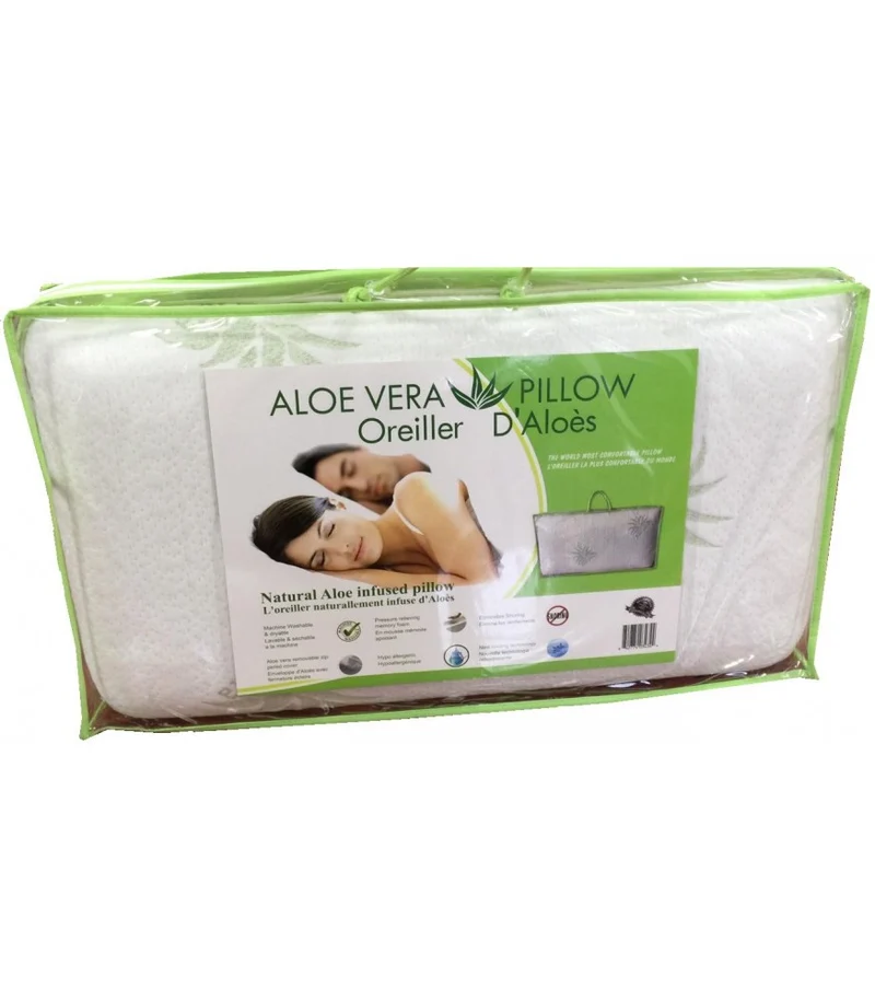 Oreiller aloe vera (taille queen)