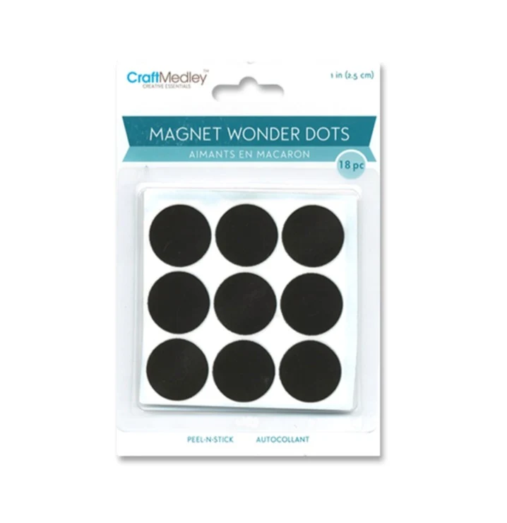 CraftMedley Aimants en rondelles 2.5cm pk18