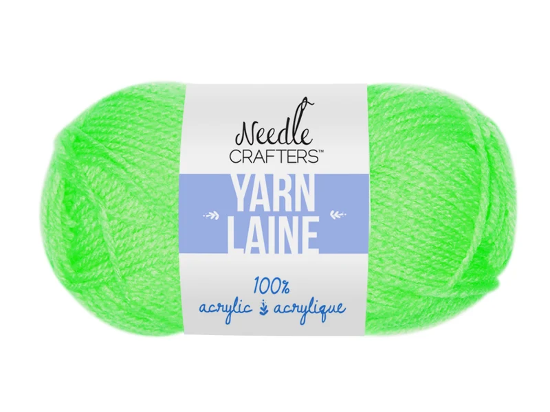 Needle Crafters laine acrylique (vert néon)