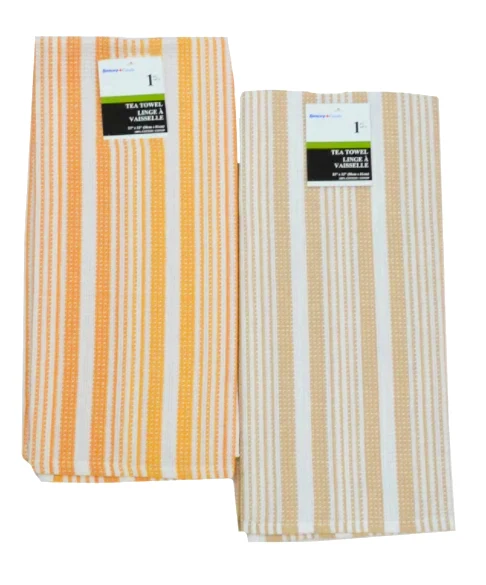 Serviette de cuisine à rayures (coul. asst.)