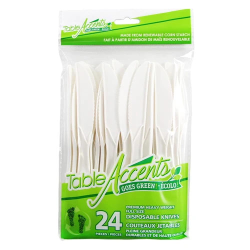 Table Accents couteaux compostables pk24