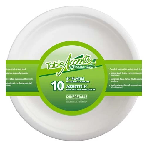 Table Accents assiettes compostables 9" pk10