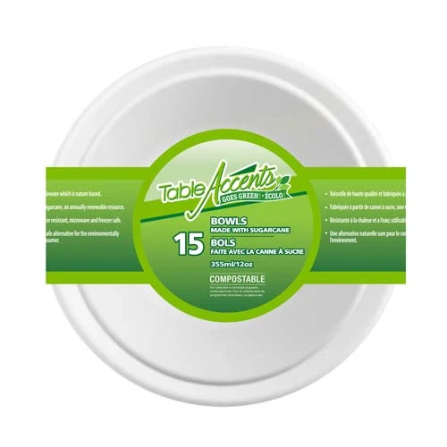 Table Accents bols compostables 12oz pk15