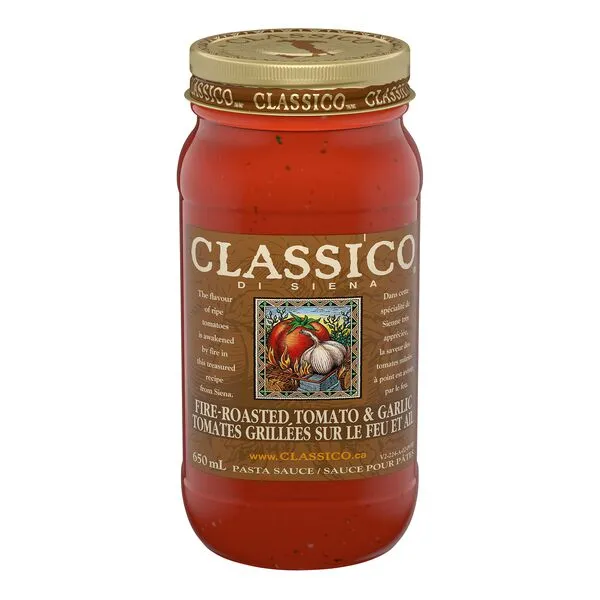 Classico Sauce tomates grillées sur le feu et ail 650ml