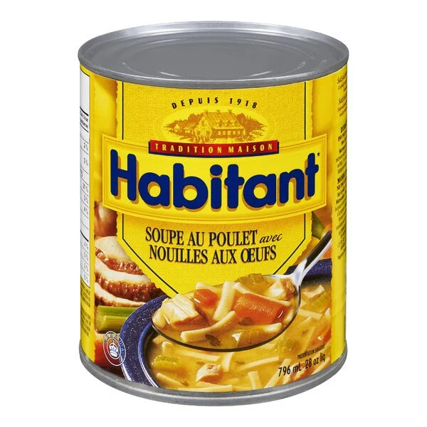 Habitant soupe aux poulet et nouilles aux œufs 796ml