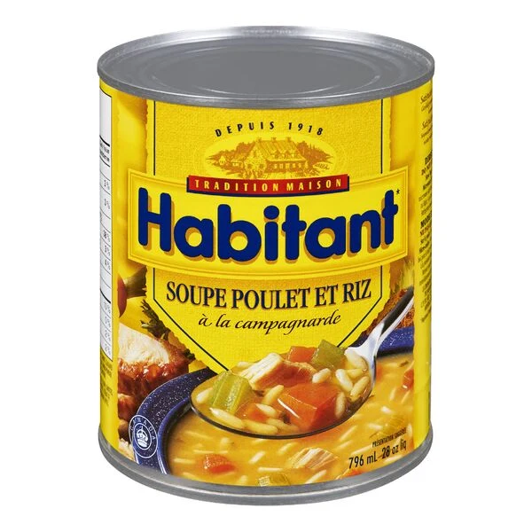 Habitant soupe poulet et riz 796ml