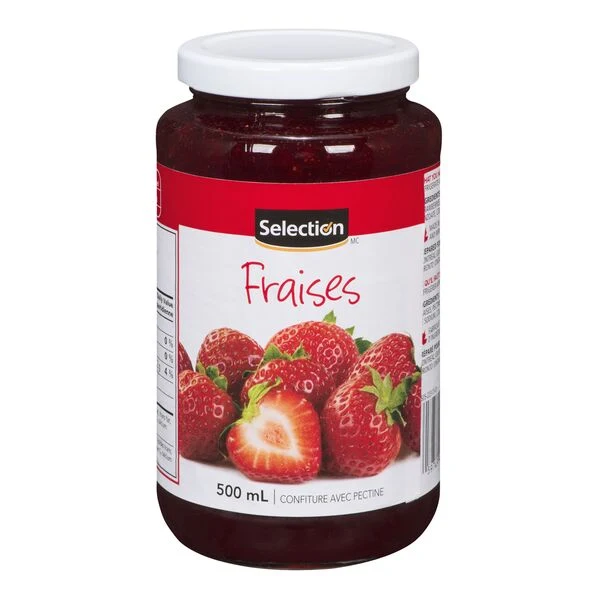 Selection confiture de fraises 500ml