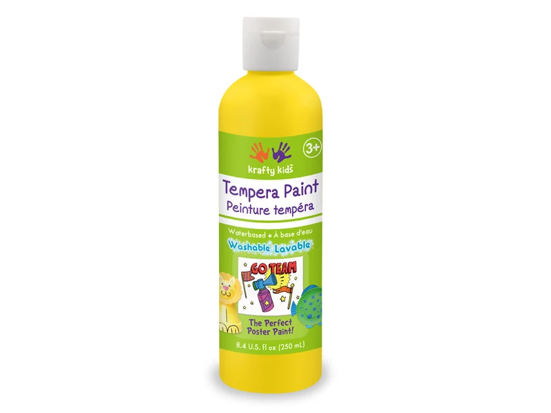 Krafty Kids Peinture tempéra 250ml - jaune