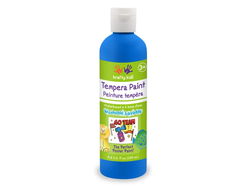 Krafty Kids Peinture tempéra 250ml - bleu néon
