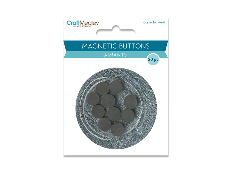 Craft Medley boutons aimants 10mm pk20