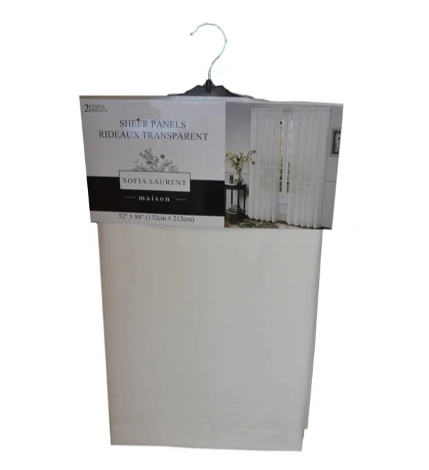 Sofia Laurent rideaux transparent 84" pk2