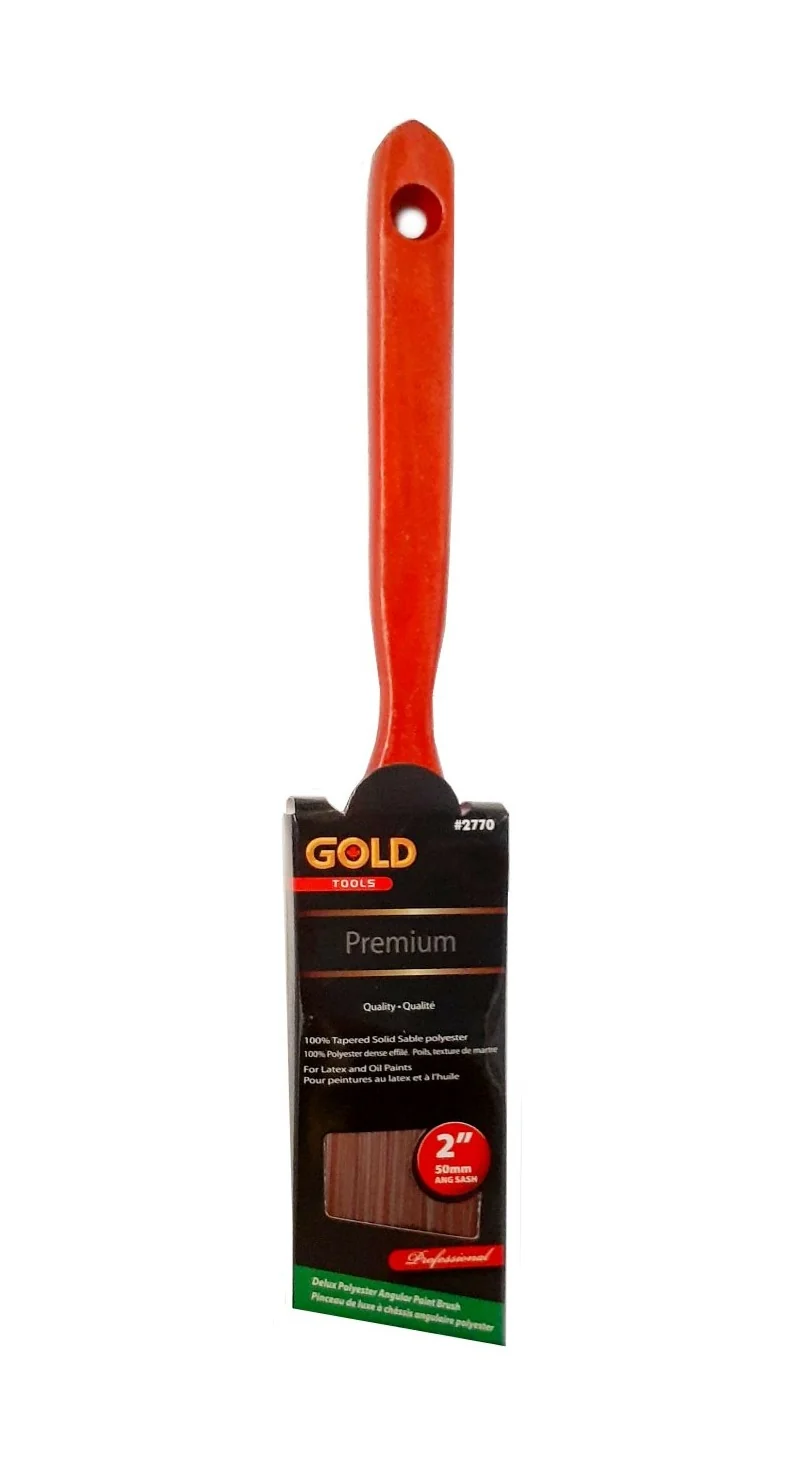 Gold pinceau angulaire de luxe 2"