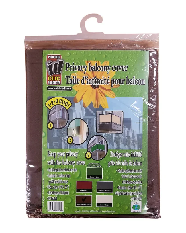 ID Clic toile d'intimité pour balcon - brun chocolat