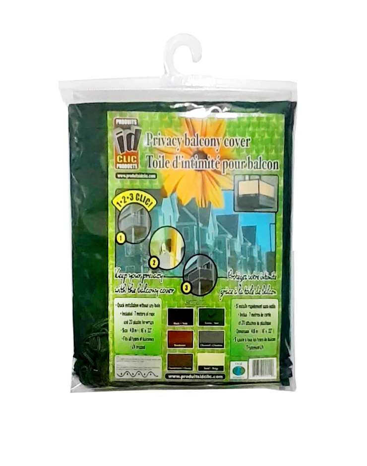 ID Clic toile d'intimité pour balcon - vert forêt