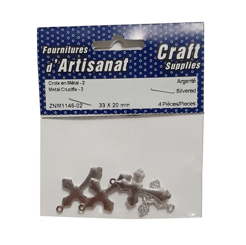 Crucifix en métal 33mm pk4