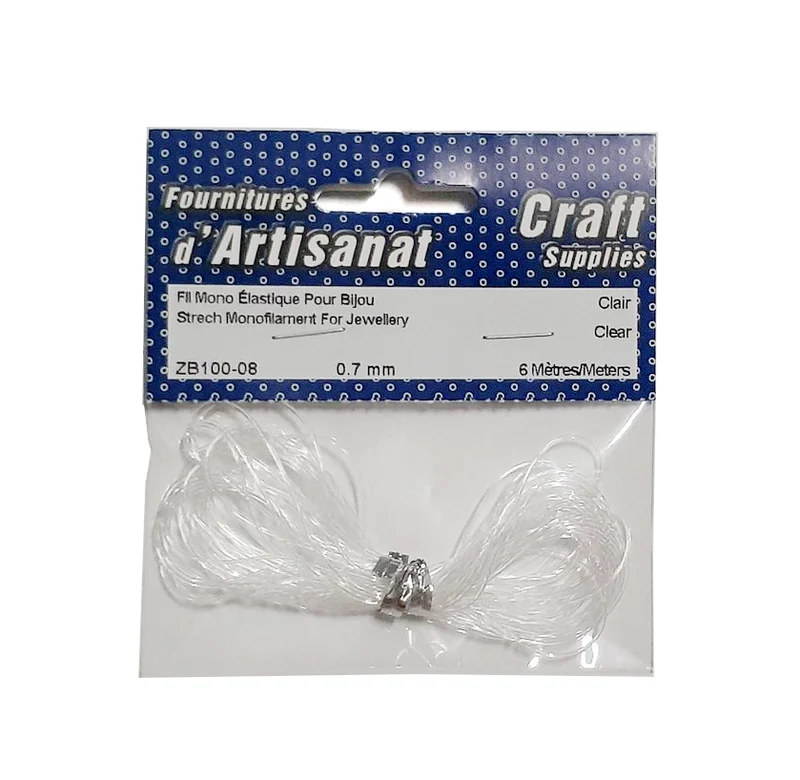 Fil mono élastique 0.7mm - clair