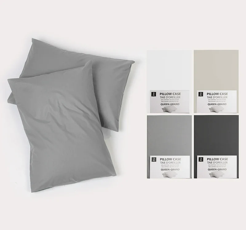 Home Luxury taies d'oreiller pk2 (coul. assorties)