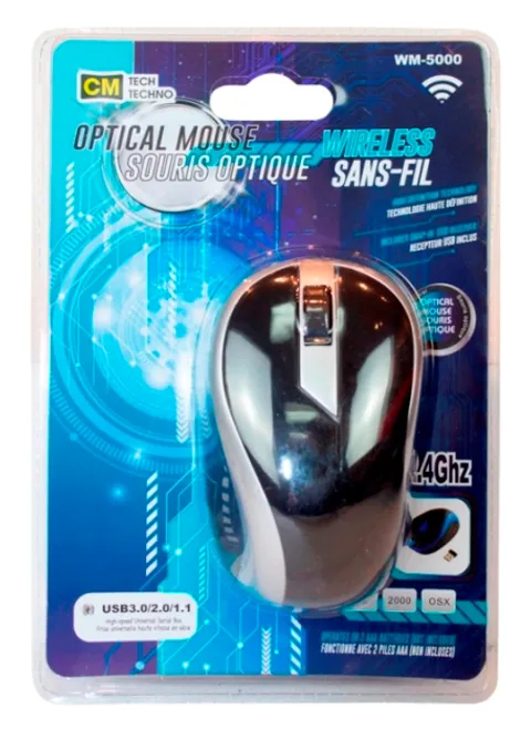 CM souris optique sans fil 2.4Ghz (asst.)