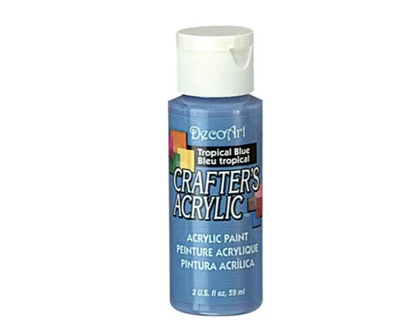 DecoArt, peinture acrylique, bleu tropical, 2 oz.
