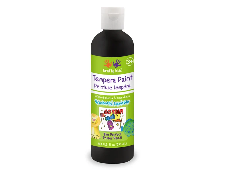 Krafty Kids Peinture tempéra 250ml - noire