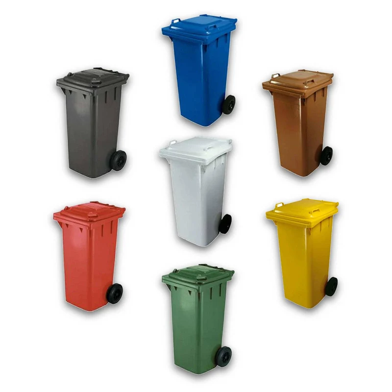 Bidone per la raccolta differenziata 240 lt - colore giallo