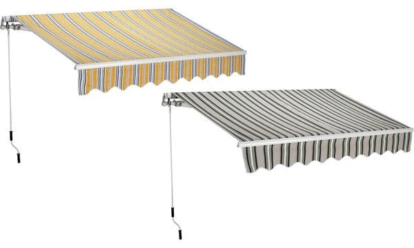 Tenda da sole a barra quadra 300x200 cm - colore Bordeaux/Crema