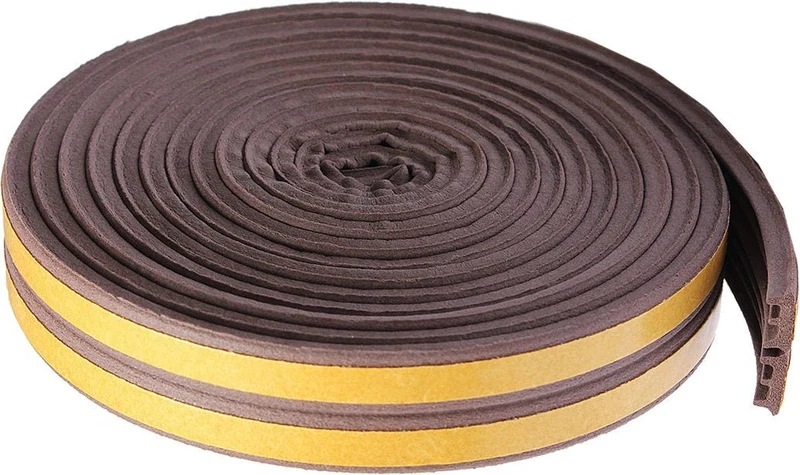 Parafreddo per porte e finestre in gomma Cardinale 9 mm x 6 mt - marrone