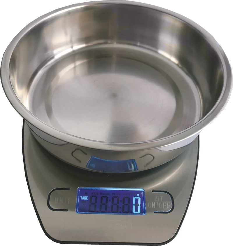 Bilancia digitale in acciaio INOX Cardinale capacità 5 kg