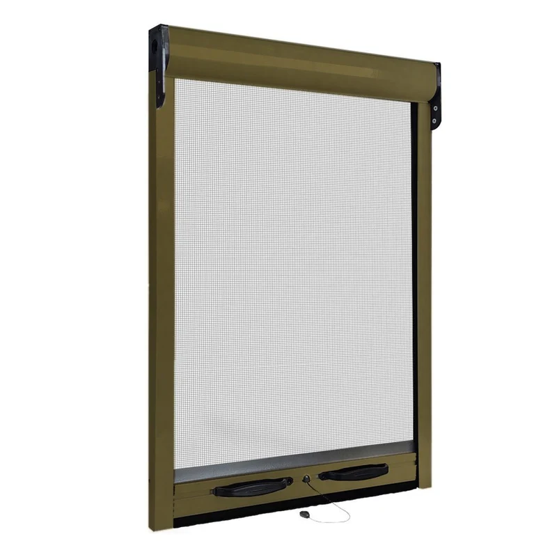 Zanzariera a rullo per finestra con cassonetto da 32mm 100x160cm bronzo