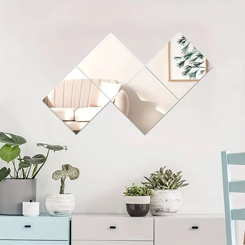 Autocollants Muraux Miroir 3D - Déco Moderne
