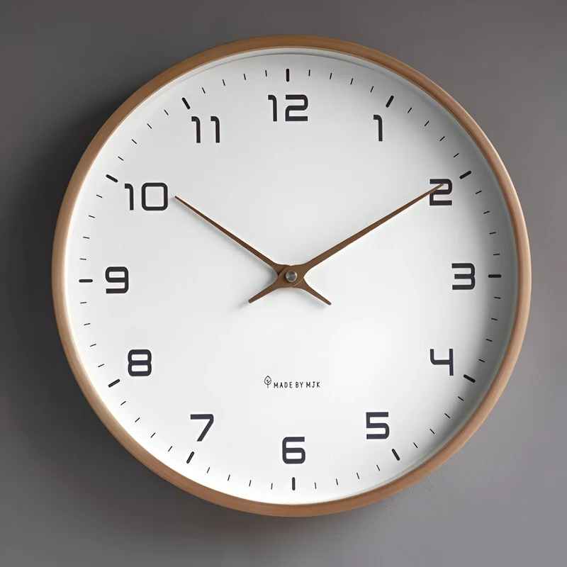 Horloge Murale Bois Ronde Nordique