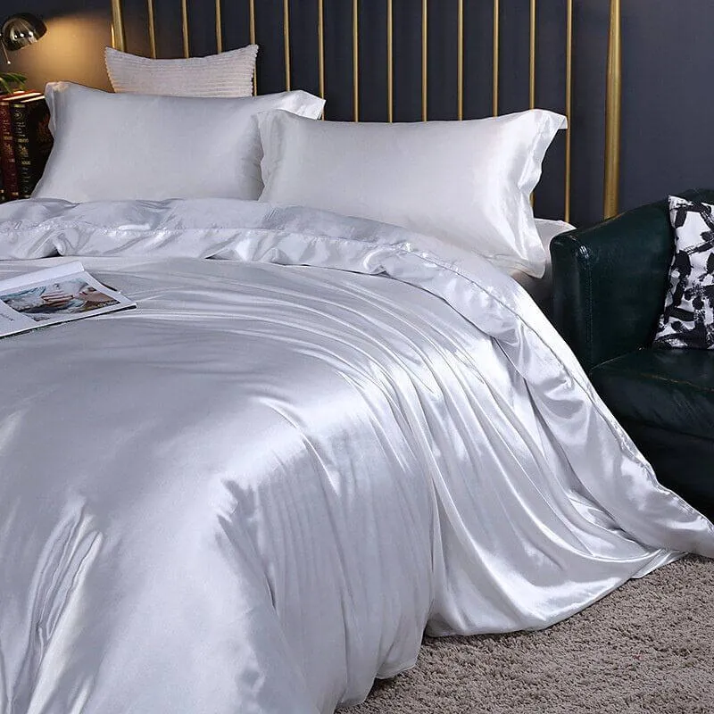 Parure de lit 4 pièces en satin de luxe