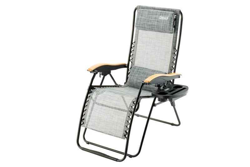 Coleman Infinity Chair Air Folding Camping Reclining Heather Gray 100kg Capacity