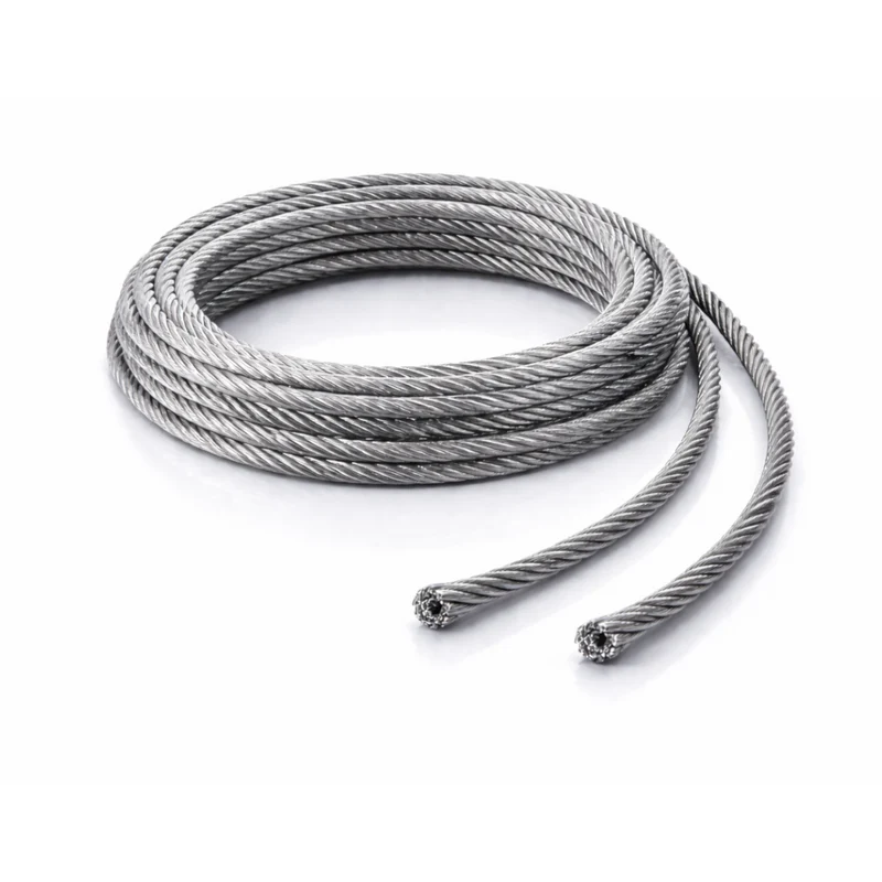 Câble en acier inoxydable 4 mm, section de fil 7x7 (flexible) V4A 1.4401 sur mesure – configurable
