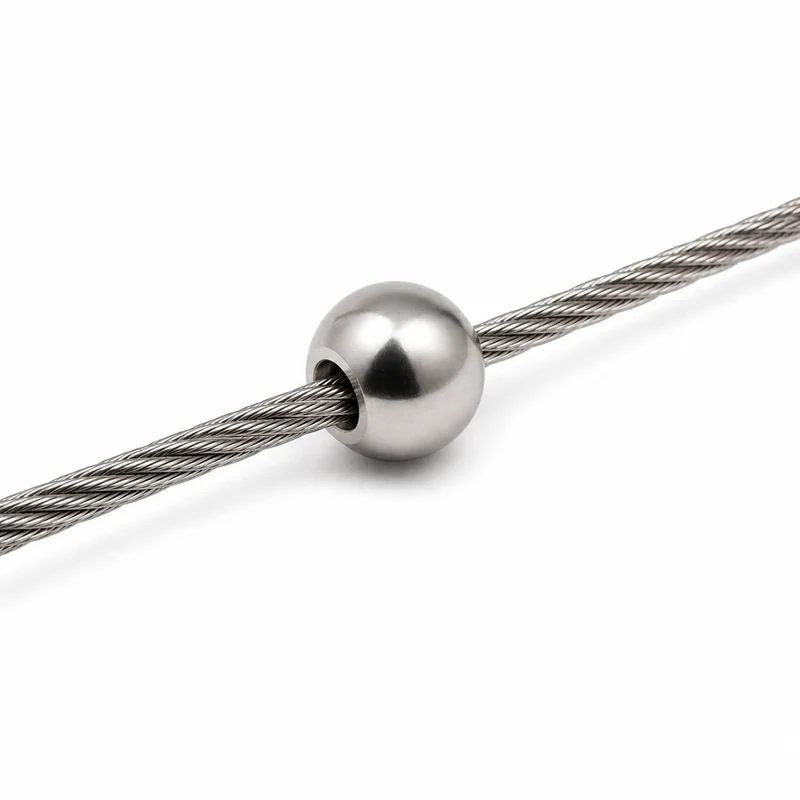 Butée de câble inox V4A 1.4401, sphérique