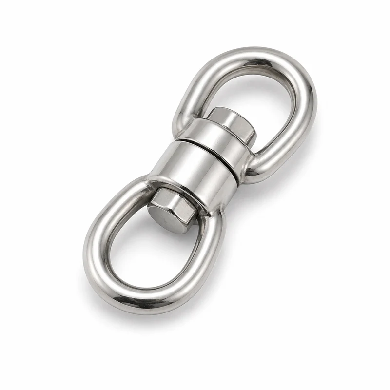 Émerillon en acier inoxydable V4A 1.4401 œil–œil