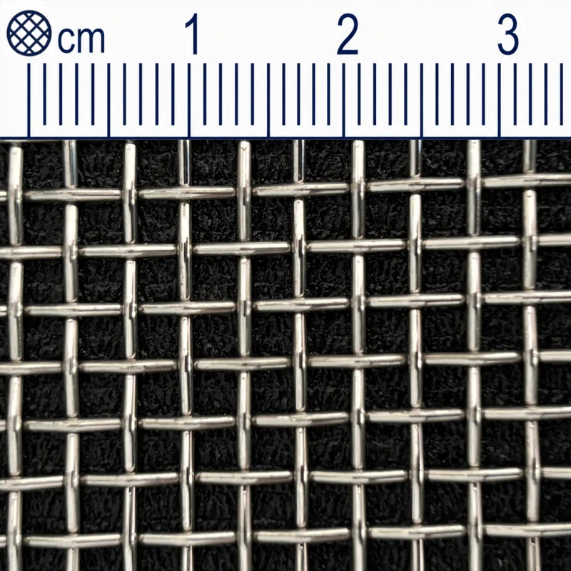 Tissu métallique pour pare-étincelles, maille 2,5 mm, diamètre de fil 1 mm, inox V2A 1.4301
